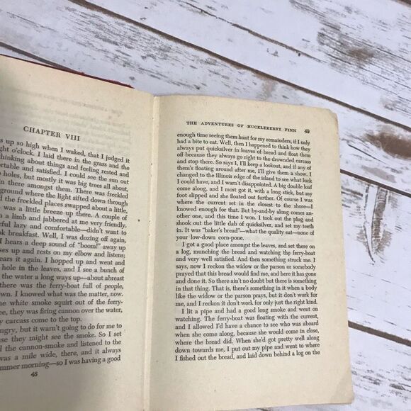 Vintage The Adventures of Huckleberry Finn Hardcover Art Type Edition huck Finn - Picture 7 of 10